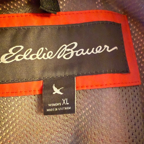 Eddie Bauer Weatheredge Rain Jacket Outer Shell Hoodie Women's XL Coral - Picture 4 of 11